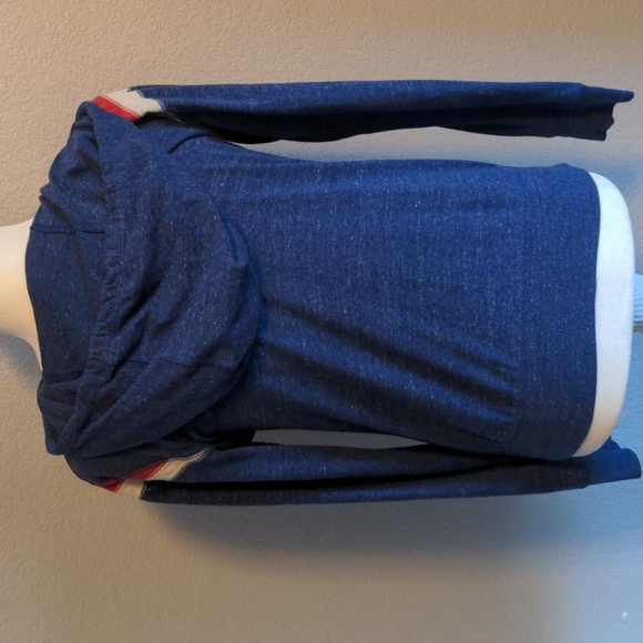 Vintage Old School Style Nike Full Zip Lightweight Hoodie Red, White, and Blue - Picture 4 of 6